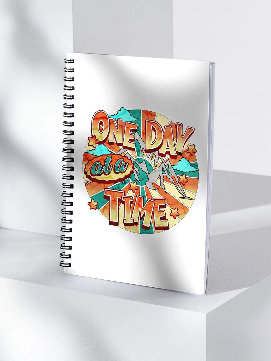 One Day At A Time Vibrant Motivational Spiral Notebook product image (3)