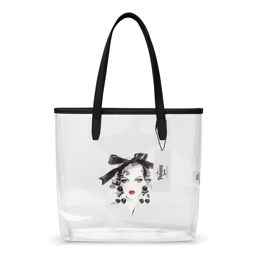 “Vintage Glam” Clear Tote Bag – Fashion Sketch product image (1)