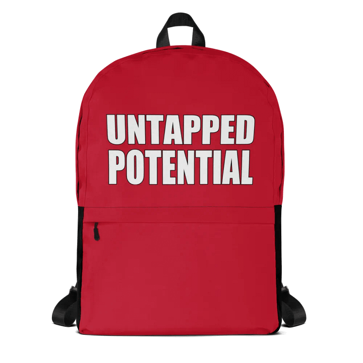 Untapped Potential Red Large Print Back Pack product image (1)