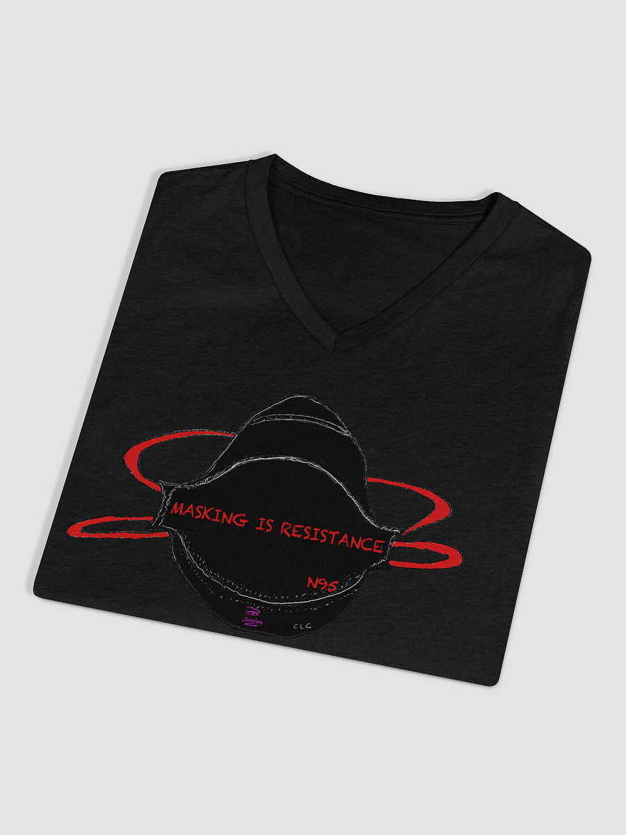 Masking Is Resistance Relaxed V-Neck Tee product image (37)