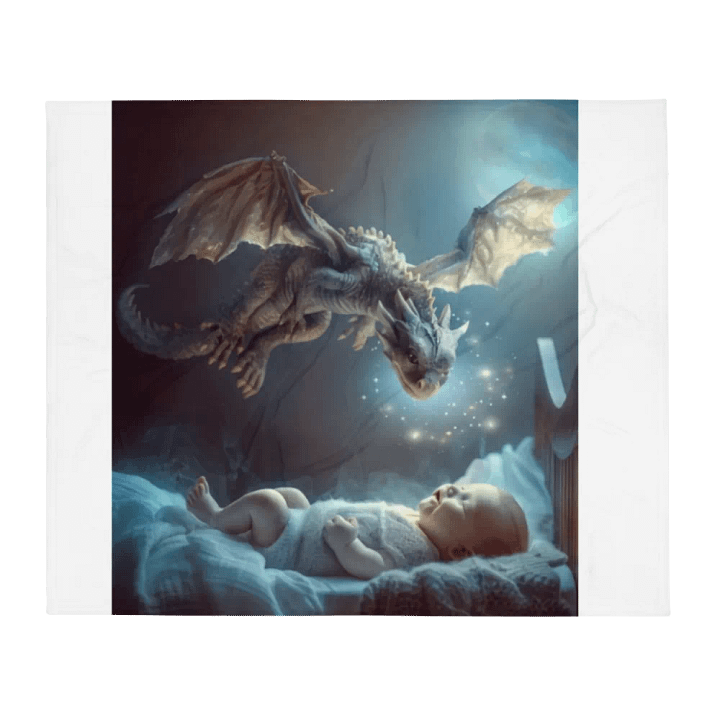 Dragon With Baby Throw Blanket product image (2)