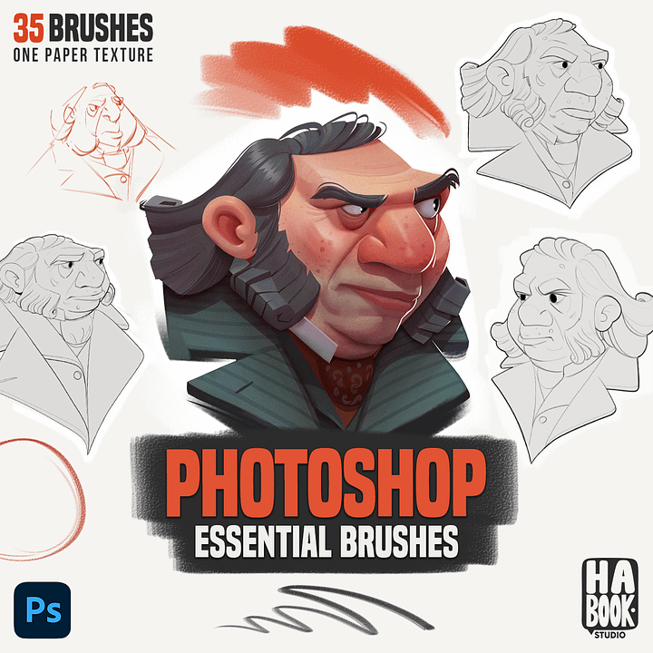 HABOOK Photoshop Essential Brushes product image (1)