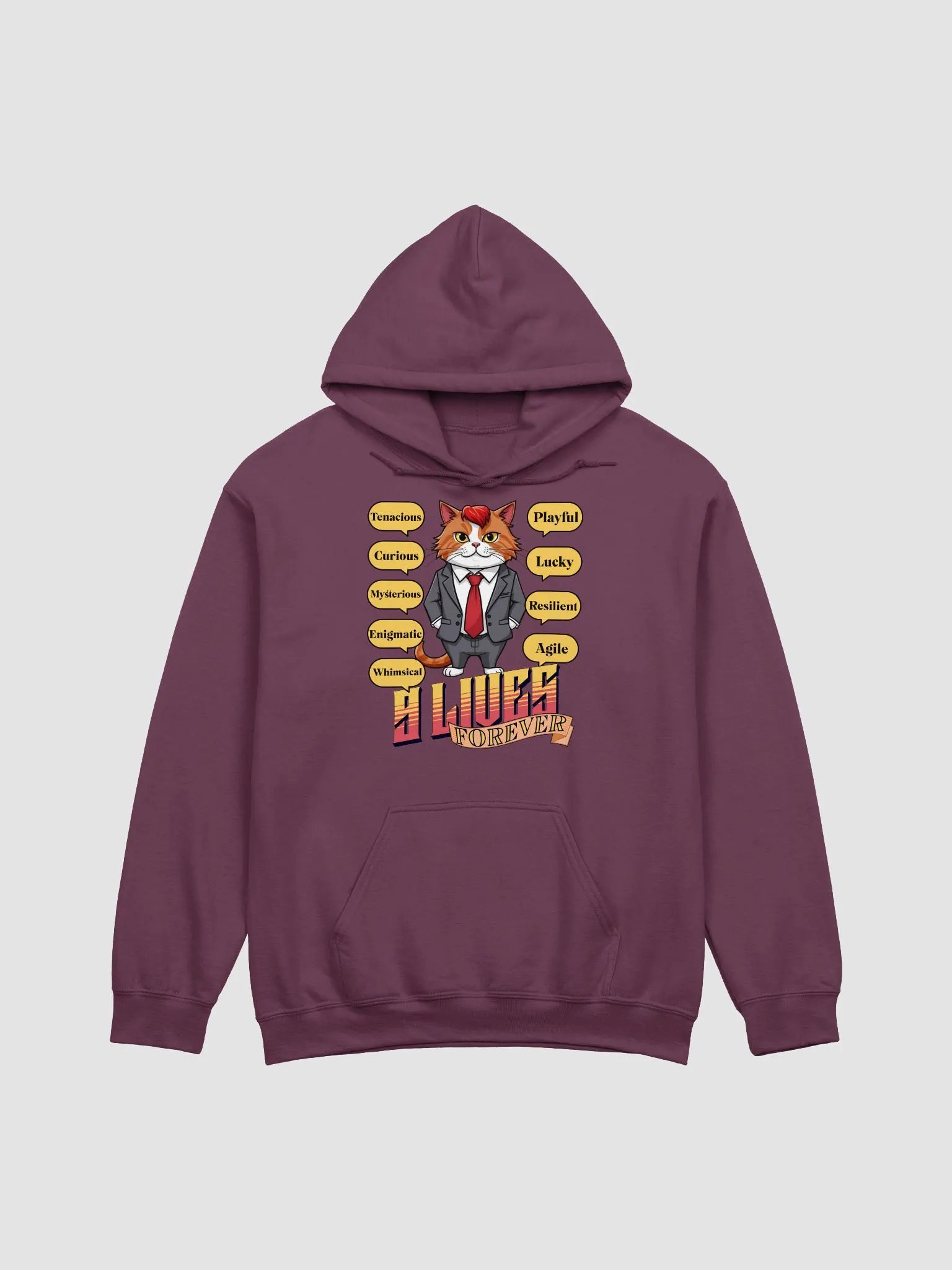 9 Lives Forever Cat Suit Hoodie product image (17)
