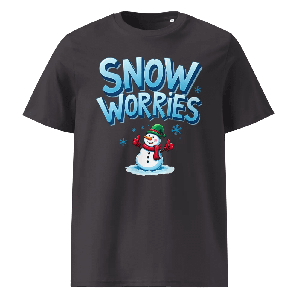 Snow Worries Snowman Organic T-Shirt product image (5)