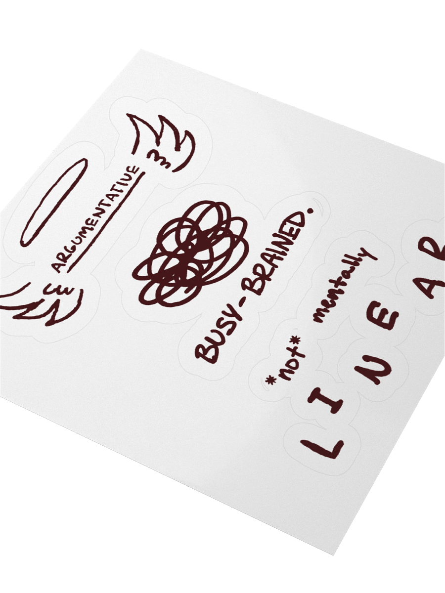 maroon sticker pack #1 product image (8)