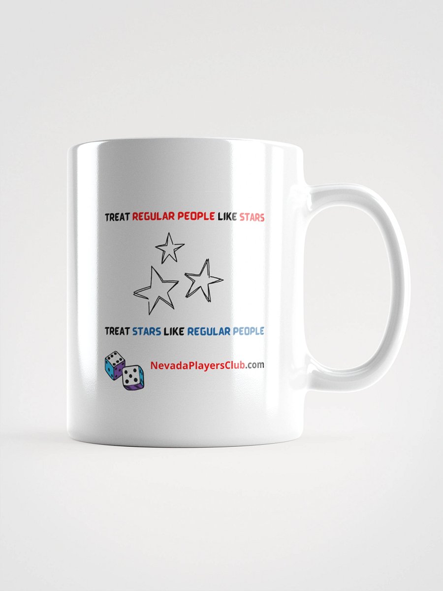 White NVPC Stars Mug - Dice Edition product image (2)