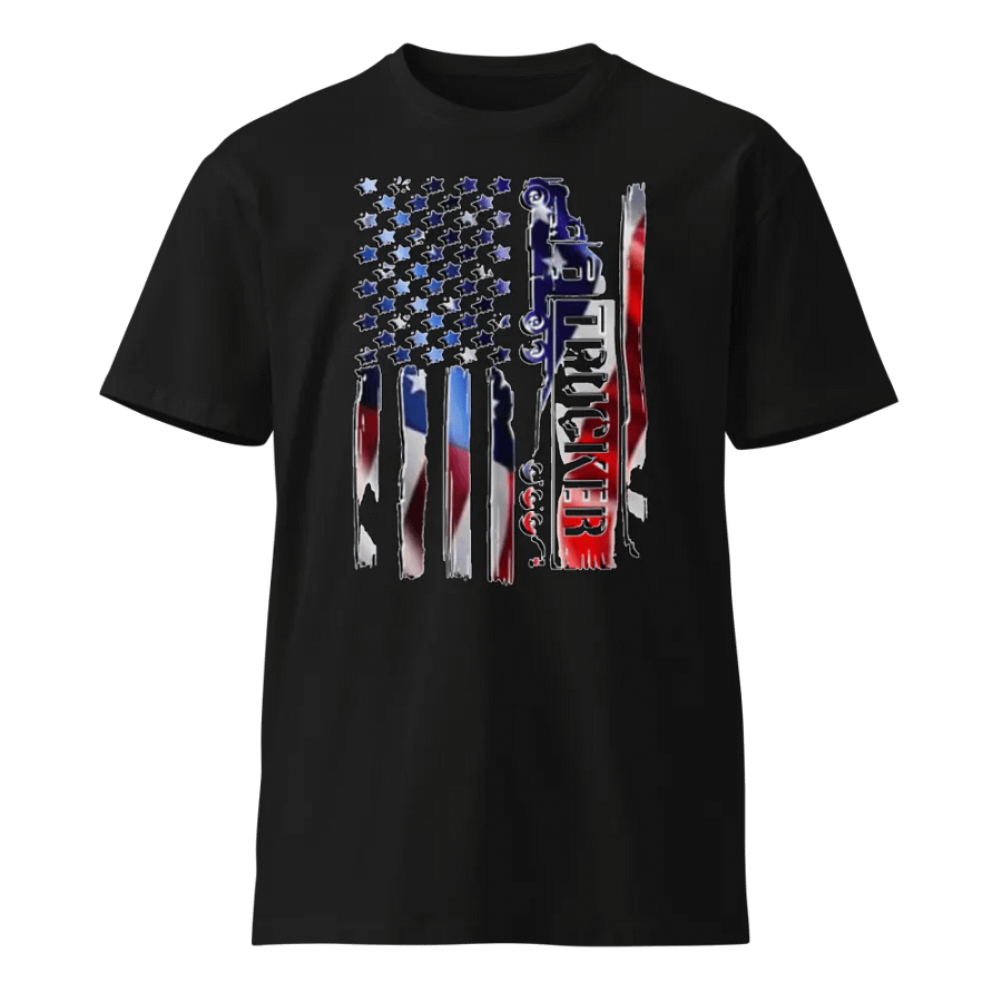 Patriotic Trucker Flag Tee product image (1)