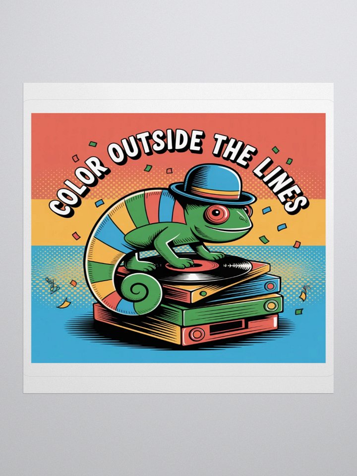 Color Outside the Lines Sticker - Exclusive Chameleon Design product image (3)