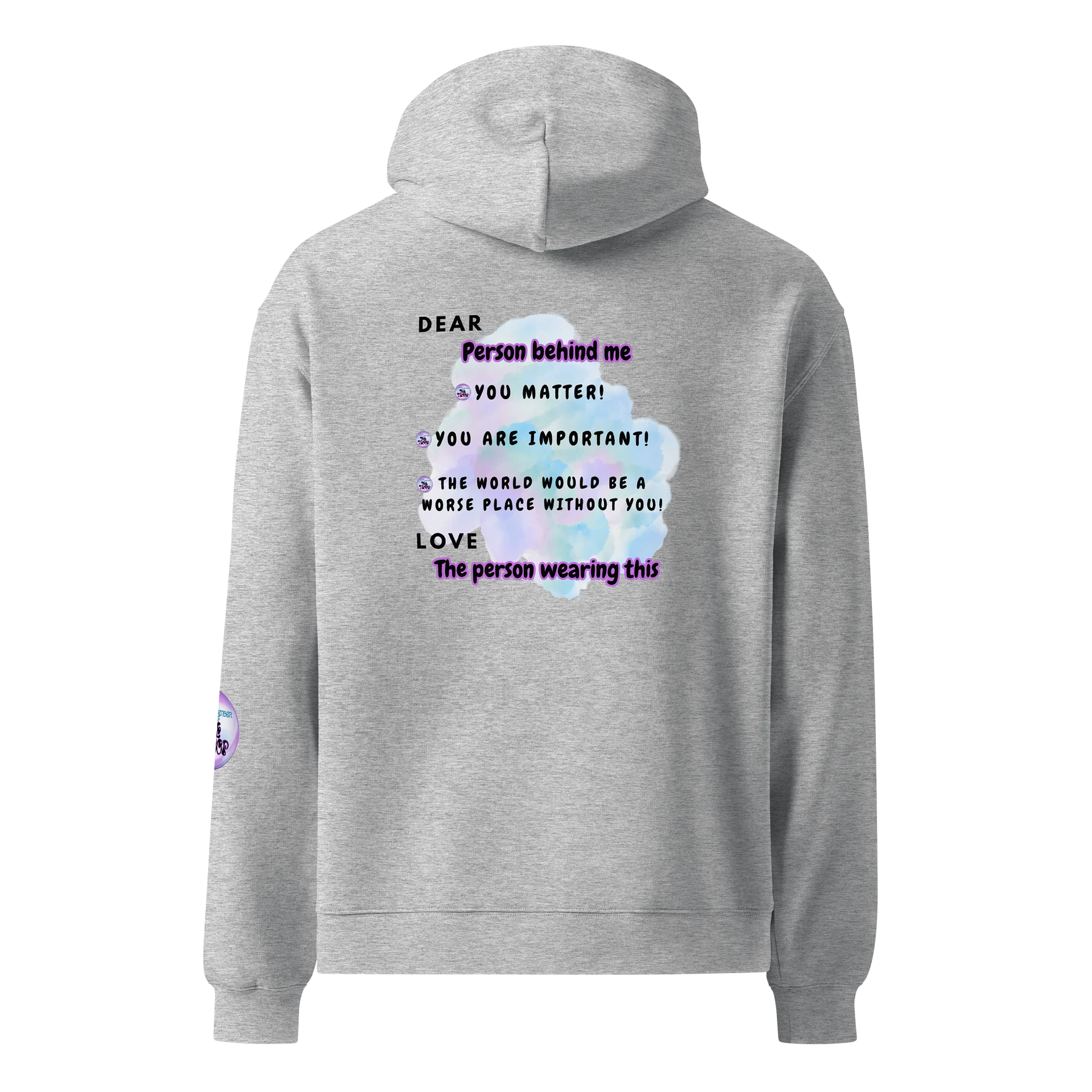 Mental Health Oversized Hoody w/ back message product image (3)