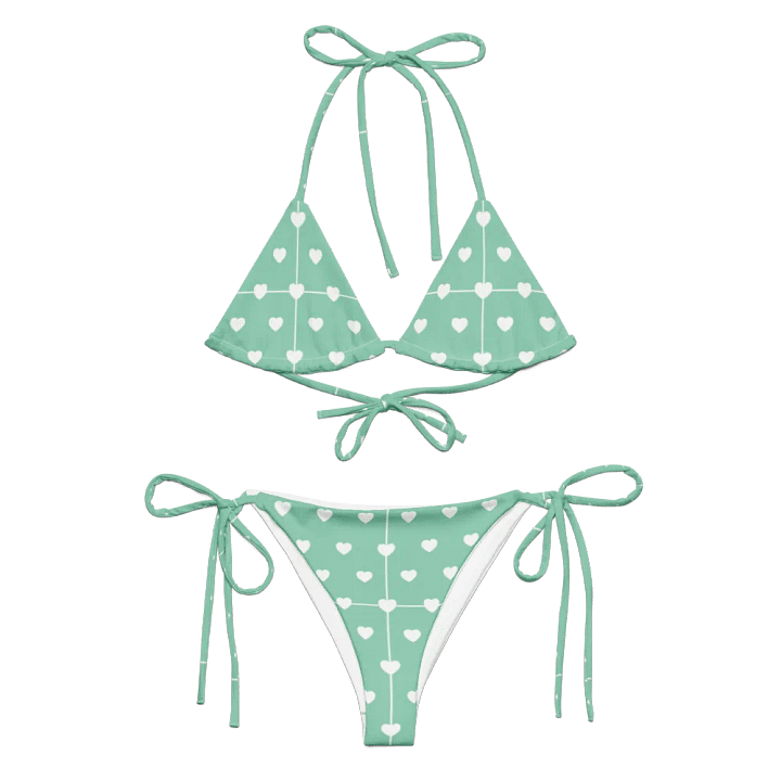 Pastel Heart Seamless Pattern String Bikini - v1 product image (2)