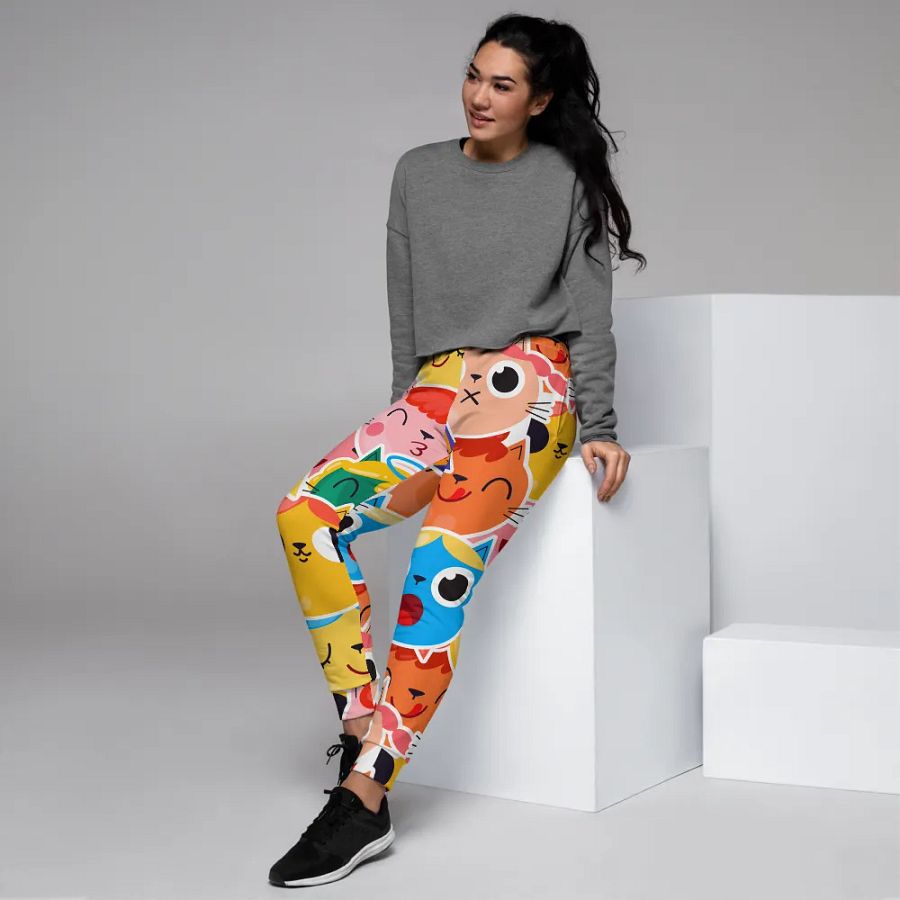 Women's Joggers Colorful Cat product image (6)