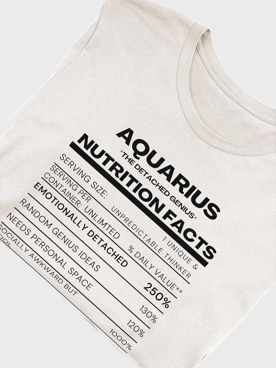 AQUARIUS Nutrition Facts T-Shirt product image (10)