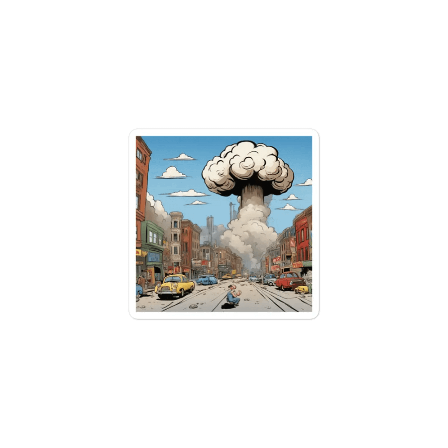Apocalyptic Cityscape Die-Cut Magnets product image (1)