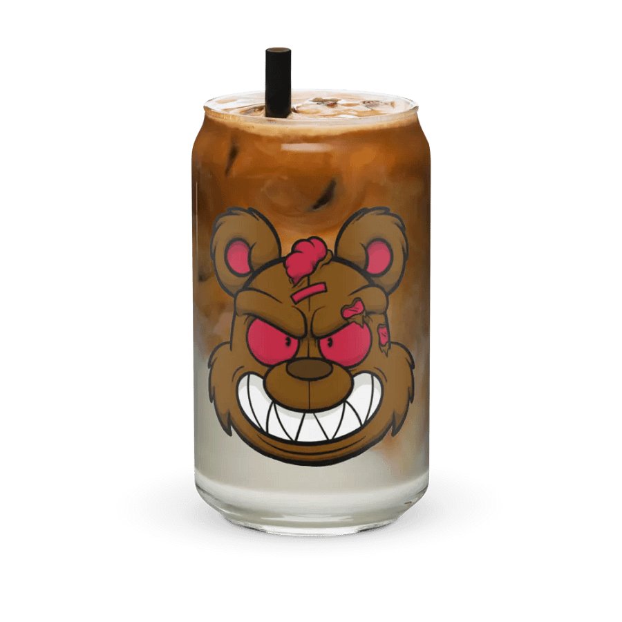 Horror Bear Head Glass Can product image (7)