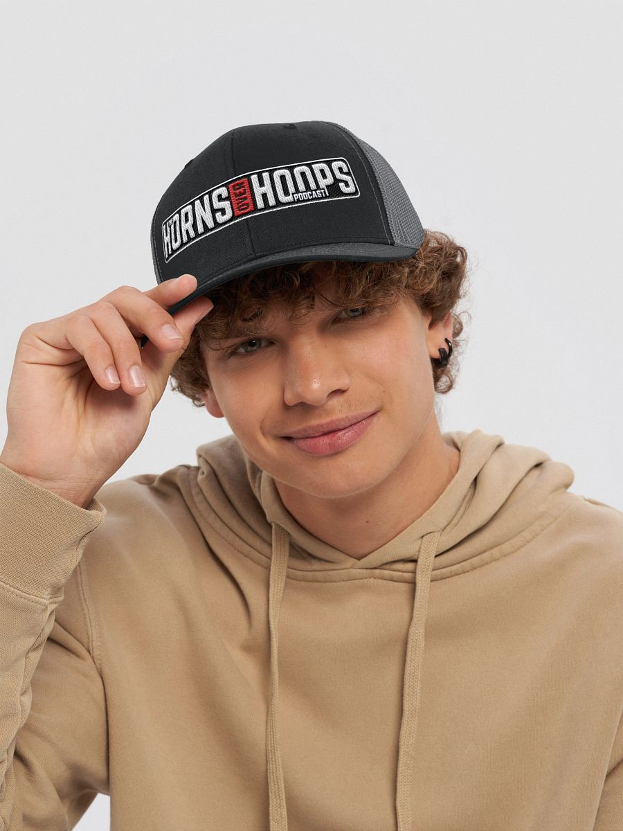 HORNS OVER HOOPS Banner Trucker Hat product image (26)