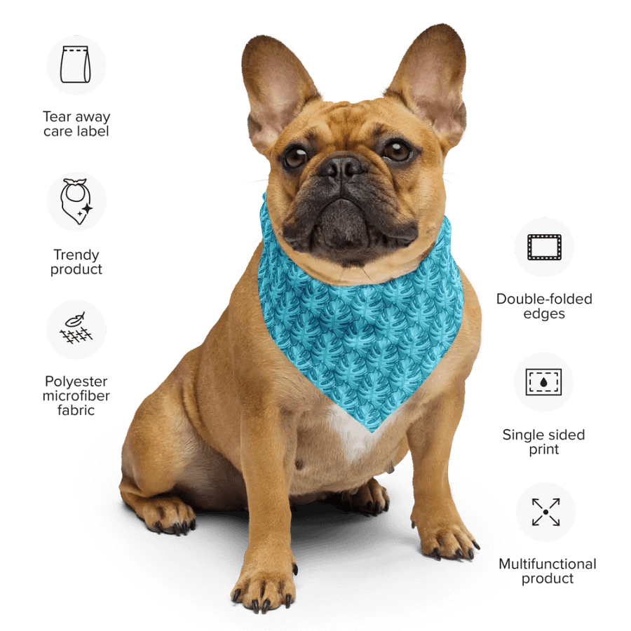 Blue Monstera Bandana product image (5)