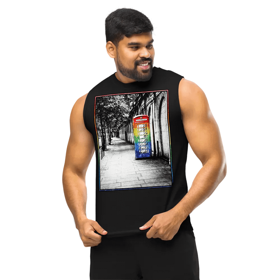 British Telephone Box - LGBTQ Pride Design Muscle Tank product image (11)
