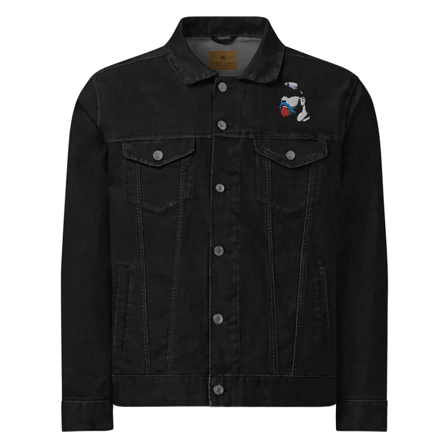 RainbowBeard Embroidered OG Logo Black Demin Jacket product image (1)