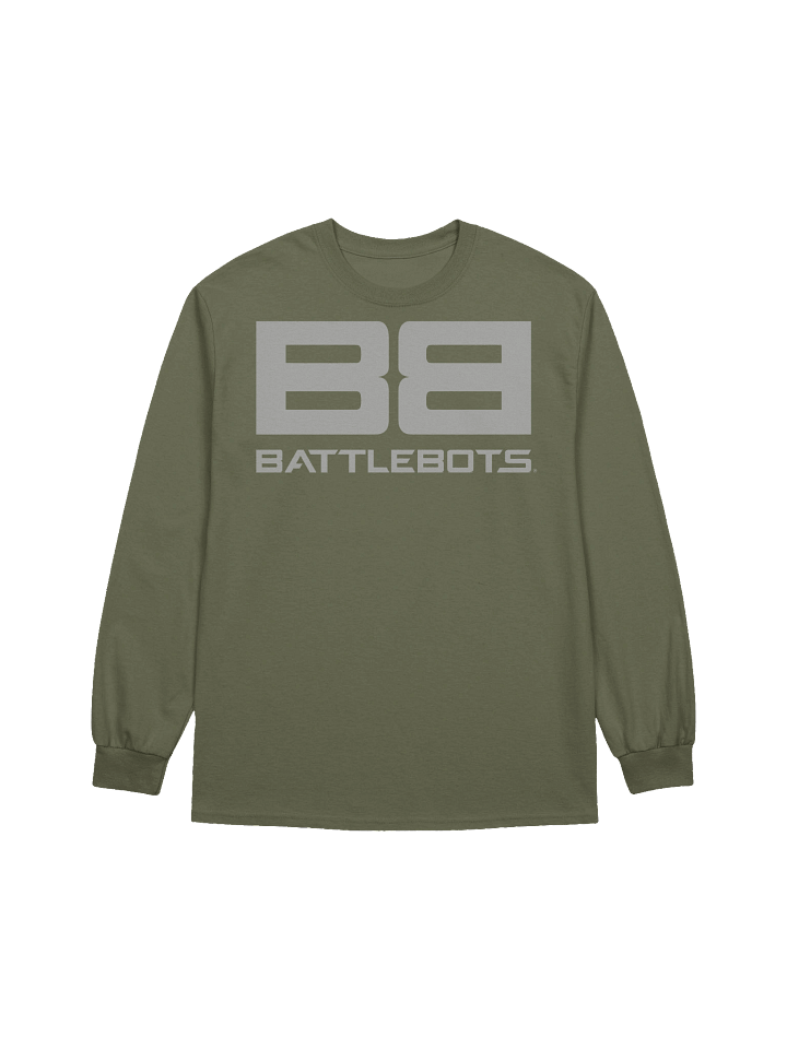 BattleBots Long Sleeve Gray Oversized Emblem Tee - 5 Colors - BattleBots Basics! product image (1)