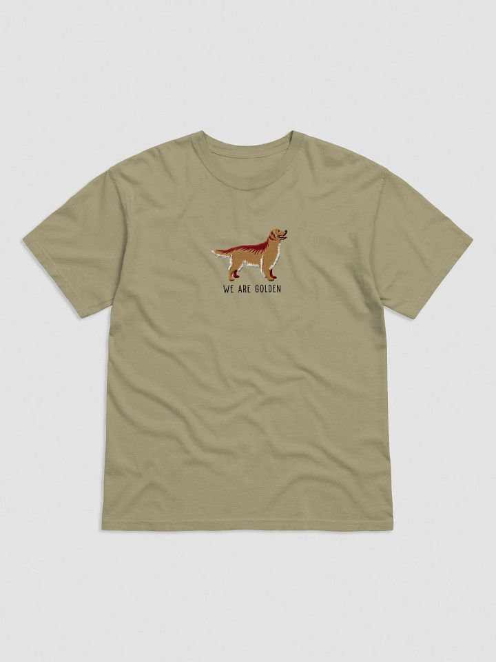 We Are Golden T-Shirt(Embroidered) of a Golden Retriever product image (1)
