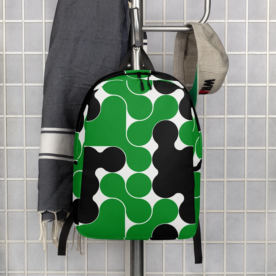 Green & Black Circles All-Over Print Minimalist Backpack product image (16)