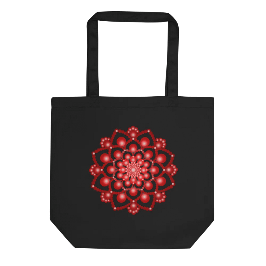 Red Dot Mandala Eco-Friendly Organic Tote Bag product image (9)