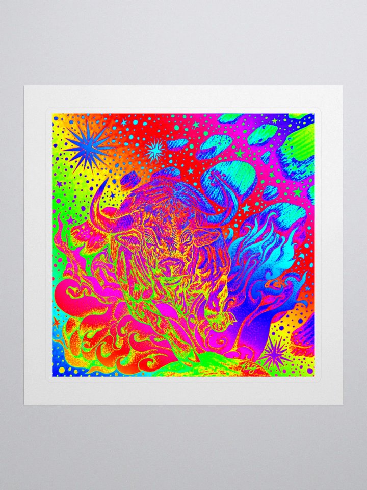 Limited Edition Full Rainbow Taurus Zodiac Kiss Cut Stickers product image (1)