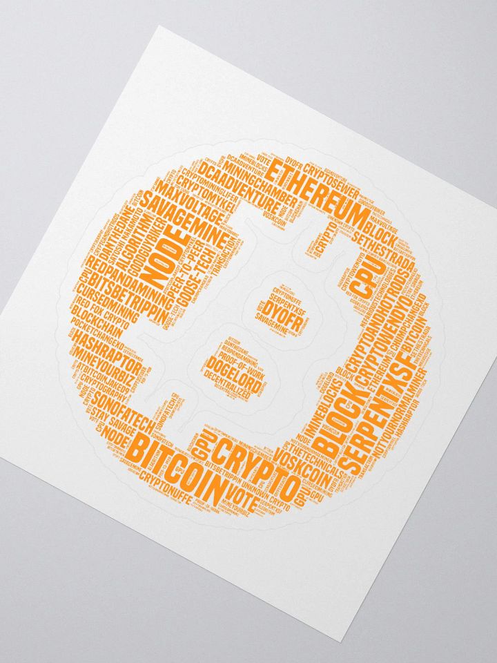 Bitcoin Logo in Words - Stickers product image (2)
