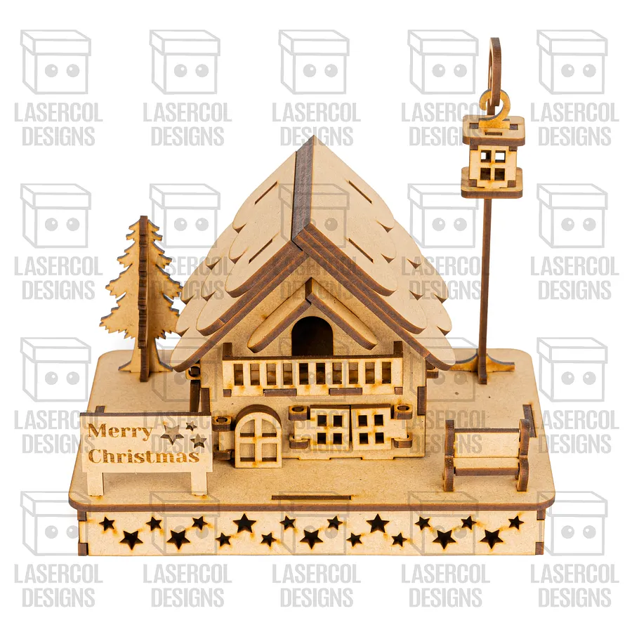 Christmas Houses (4 Styles) - Laser Cut Files product image (9)
