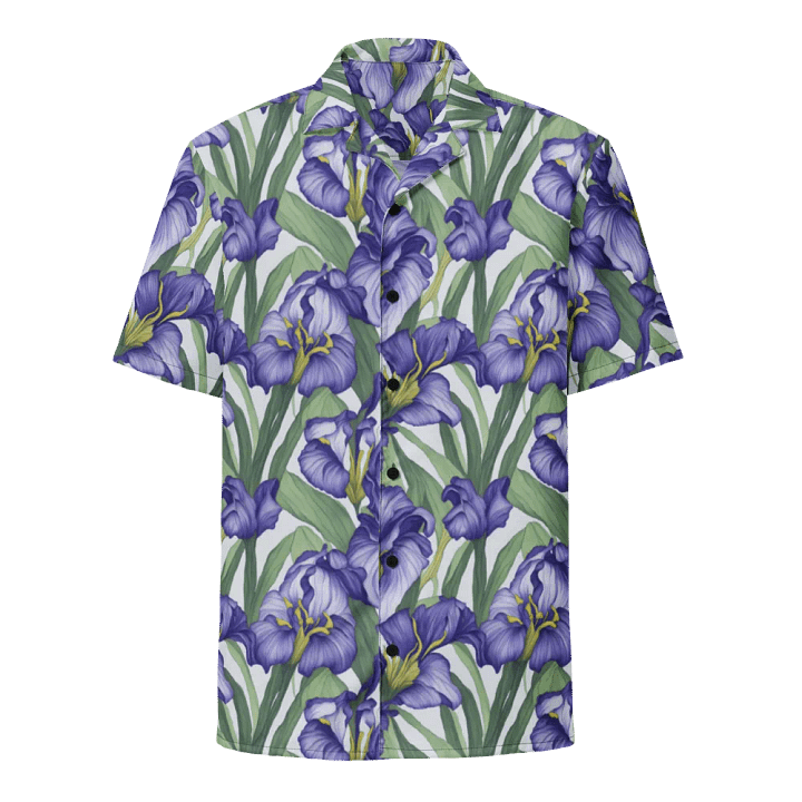 Floral Pattern Iris Flowers Hawaiian Shirts product image (1)