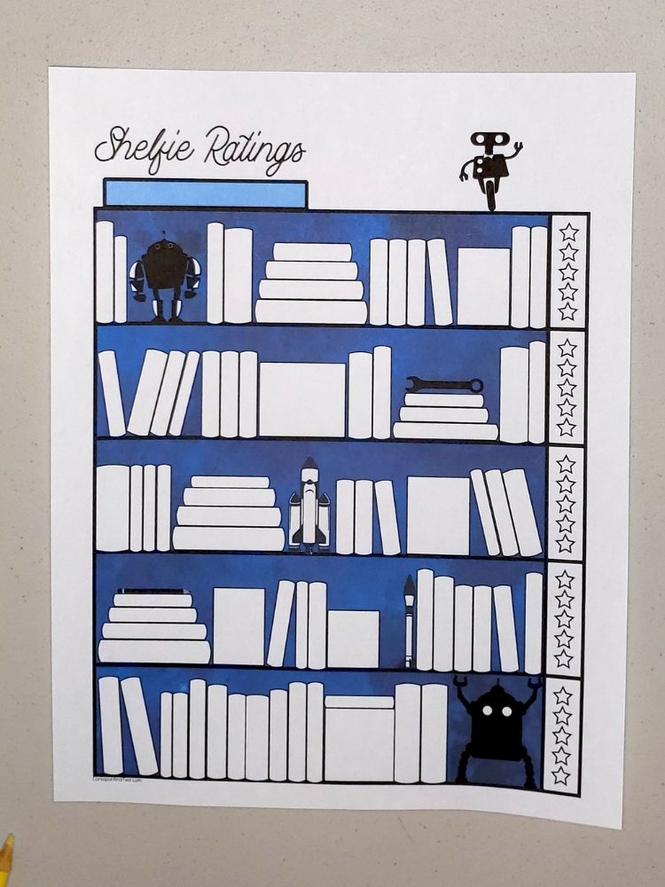 Shelfie Ratings Book Tracker, Printable Bookcase Journal Log with 7 Themes product image (8)