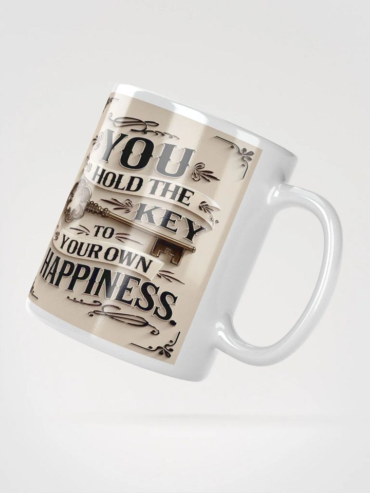 "You hold the key to your own happiness" #Motivational Glossy White Mug product image (6)