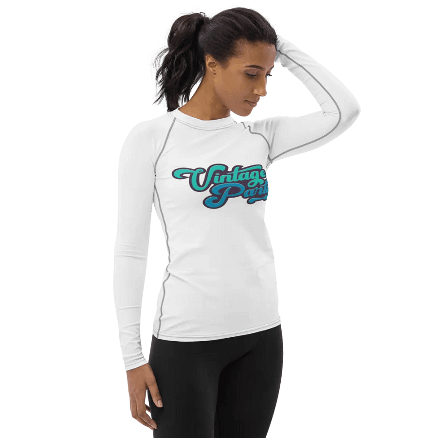 Retro Vibes All-Over Print Rash Guard product image (4)