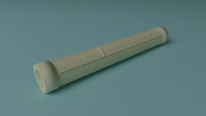 Wood plank textured roller (STL Digital file) product image (1)
