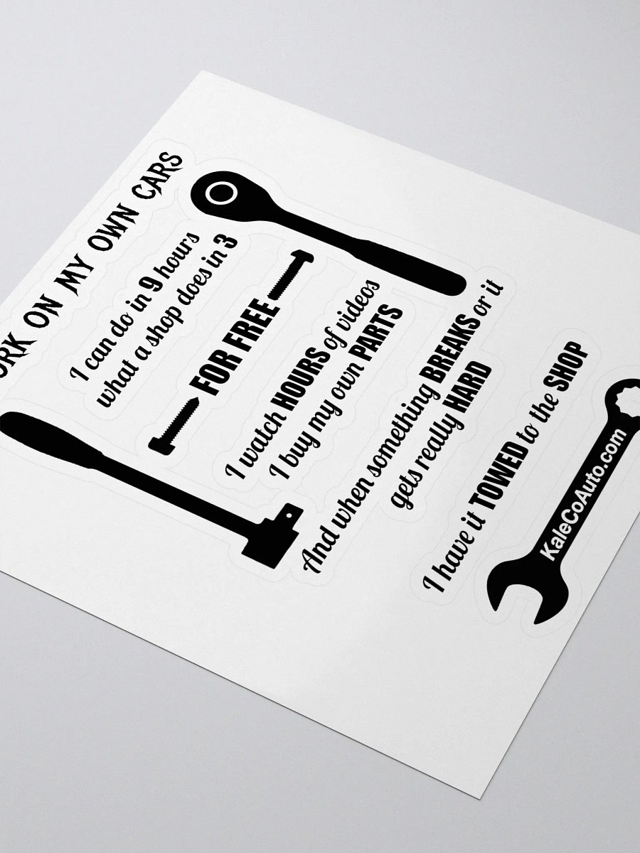 DIY Mechanic Manifesto Sticker product image (3)
