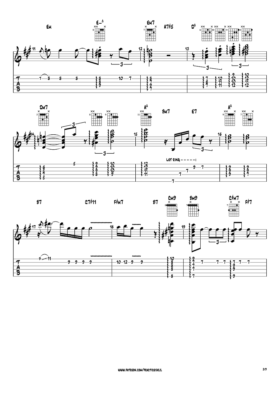 (Transcription GP) A Weaver of Dreams - Kenny Burrell product image (3)
