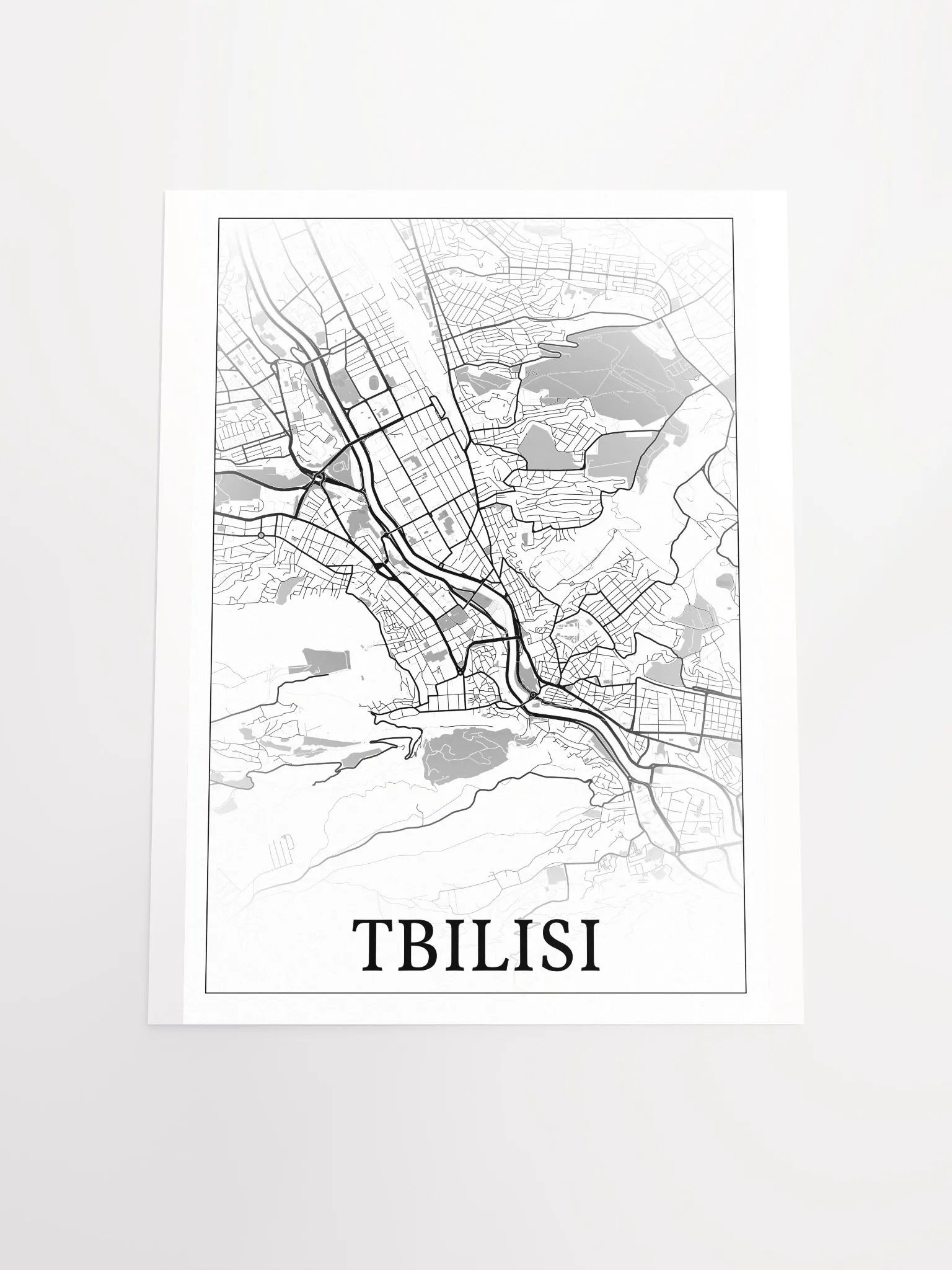 Tbilisi, Georgia, city map print product image (20)