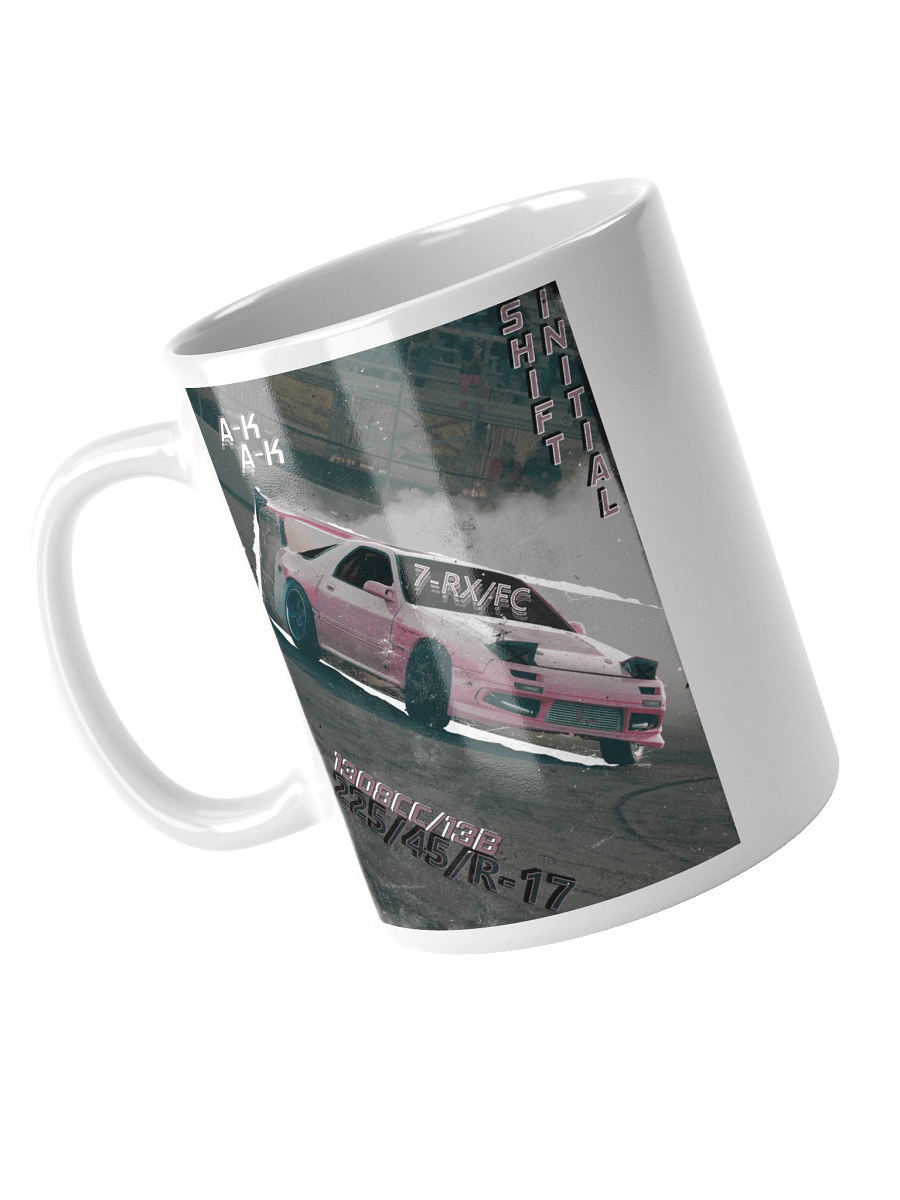 Initial Shift, FC/RX-7 Drift Cut-out | Glossy White Mug product image (1)