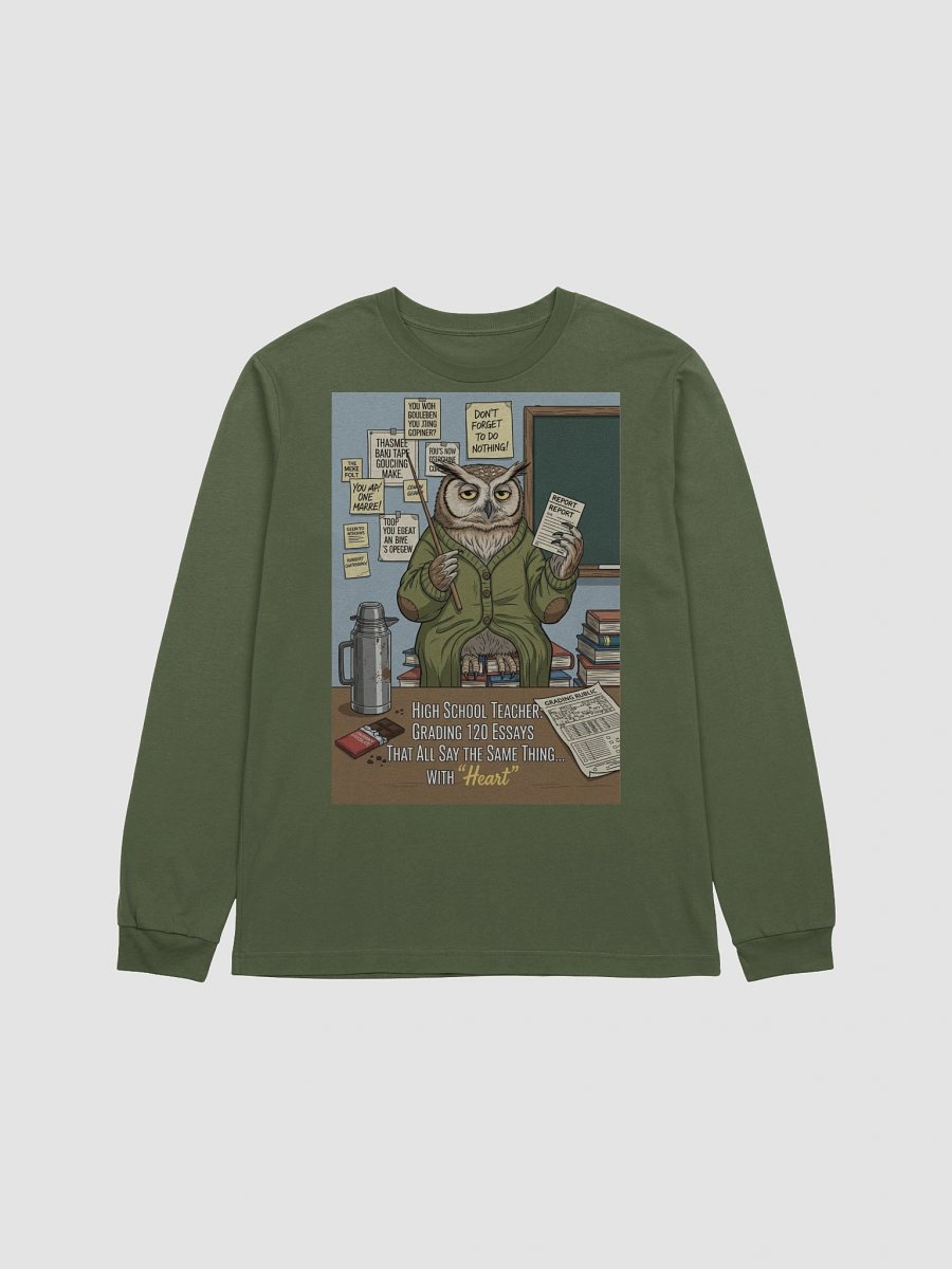 Wise Owl High School Teacher Long Sleeve Tee product image (4)
