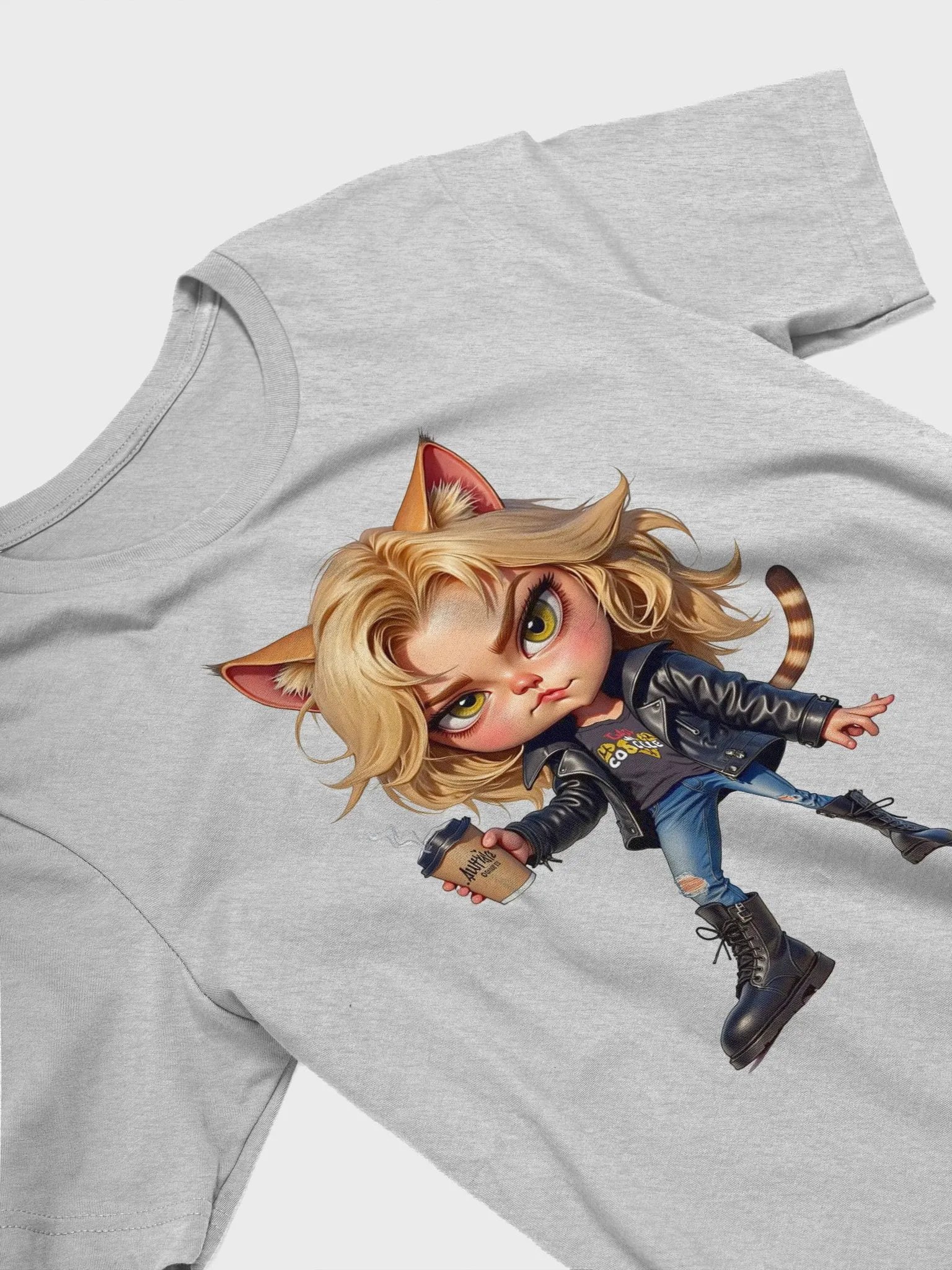 Playful Feline Coffee Break T-Shirt product image (29)
