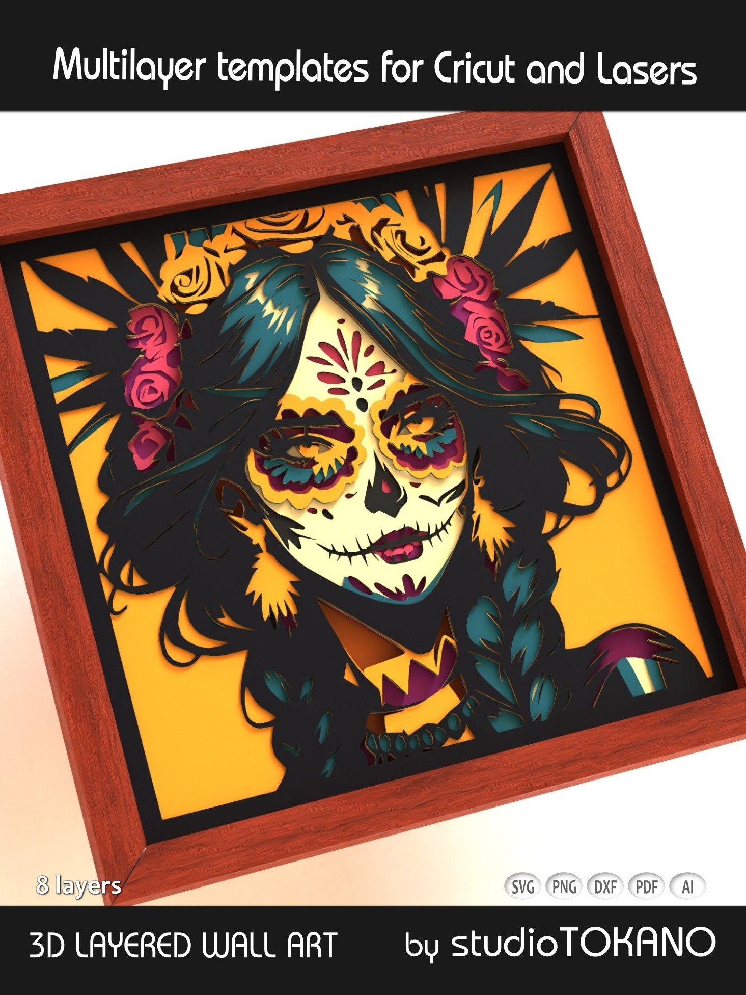 Mexican Girl 3D Shadowbox art product image (4)