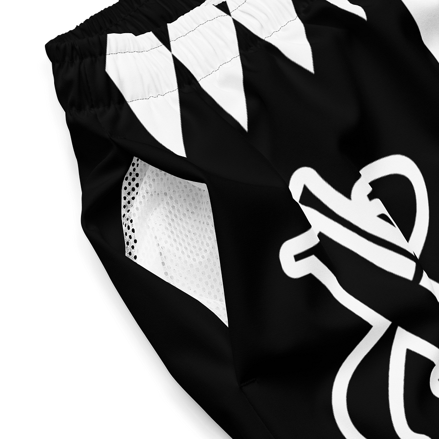 XPRESSIVE @ CAPACITY BLKOUT/WHITE ..XC OR YOUR INITIALS! SWIM TRUNK SHORTS product image (3)