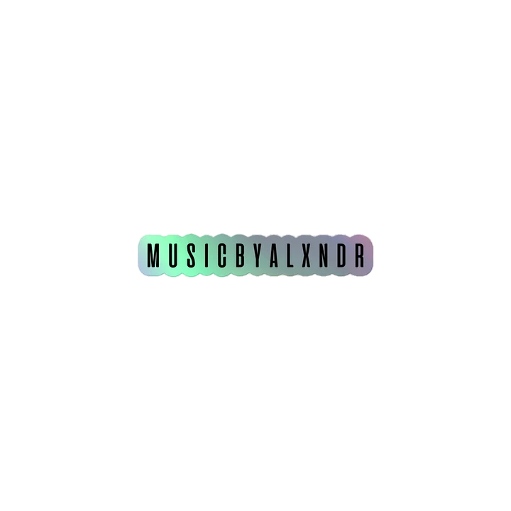 MusicByALXNDR Minimal Logo Holographic Sticker product image (1)