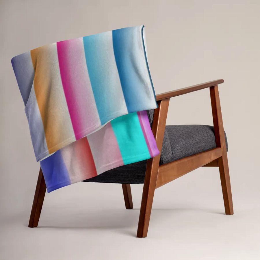 Cotton Candy Stripes Throw Blanket product image (15)