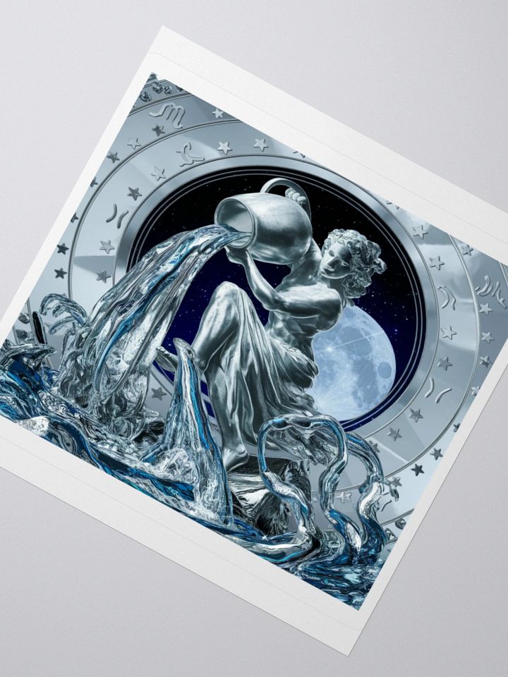 Aquarius Celestial Water-Bearer Vinyl Sticker - Exclusive Zodiac Art product image (5)