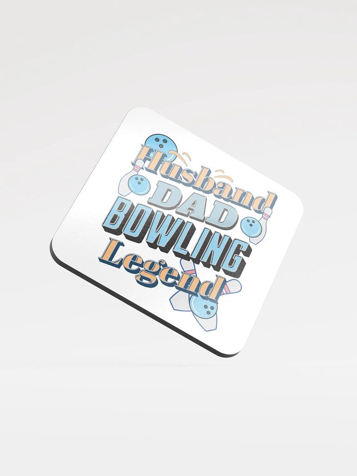 Husband Dad Bowling Legend Cork Coaster product image (1)