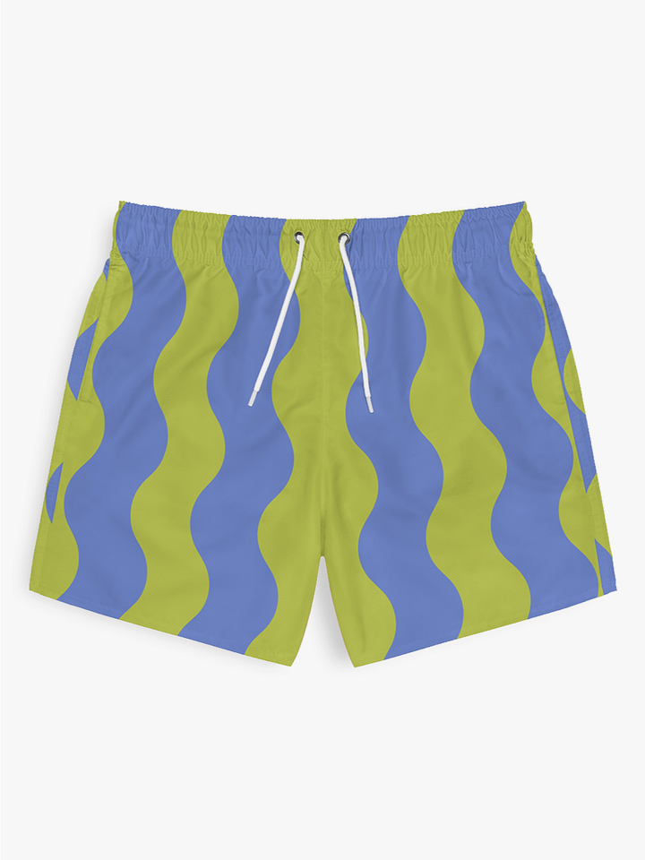 Retro Surf Striped Waves – Swim Trunks product image (1)