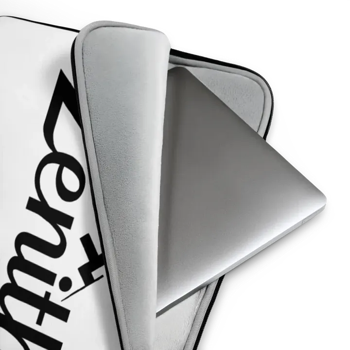 White Zenith Minimalist Laptop Sleeve product image (1)