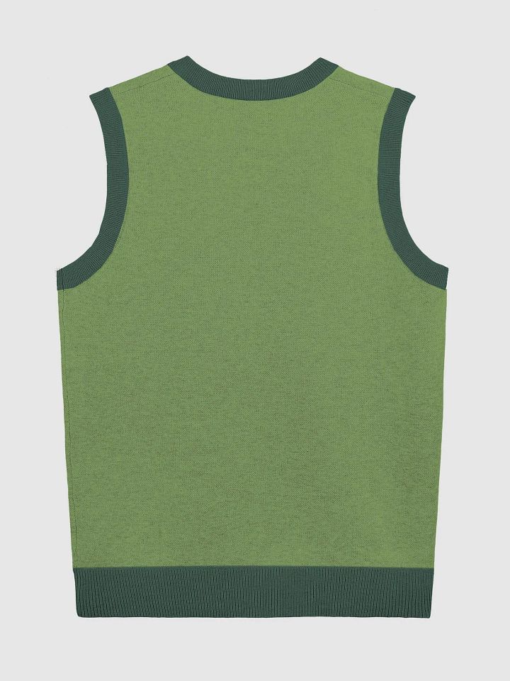 FUNNY *and* SENSITIVE (lg. design, duotone green) knitwear vest product image (8)