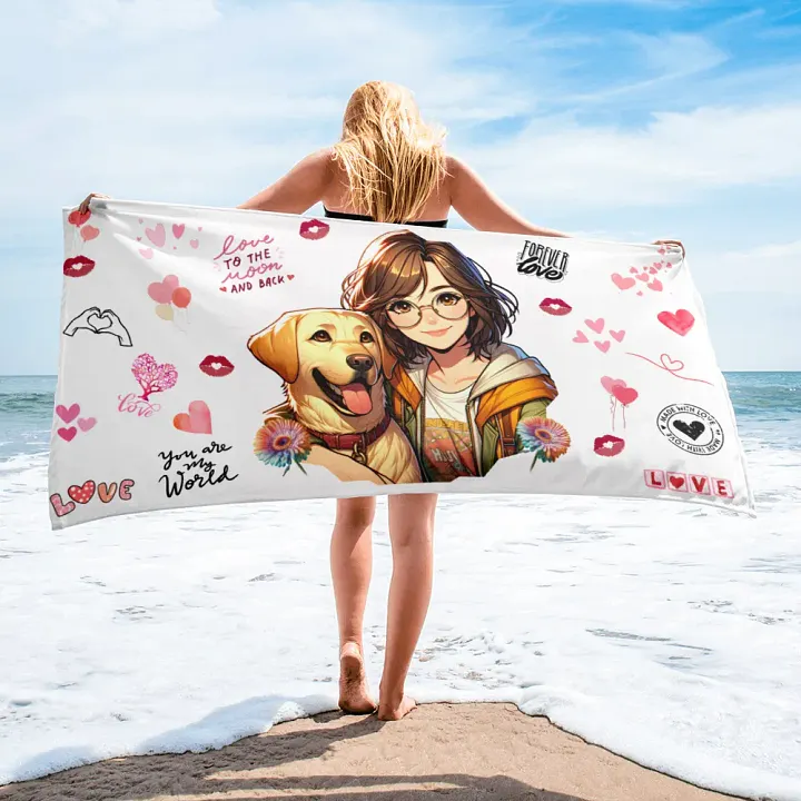 Archie and I beach towel product image (1)